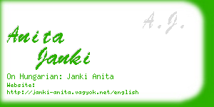 anita janki business card